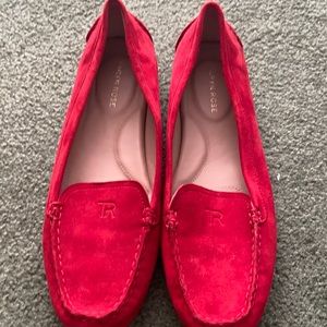 Taryn Rose  New suede red loafers   Size 10B
